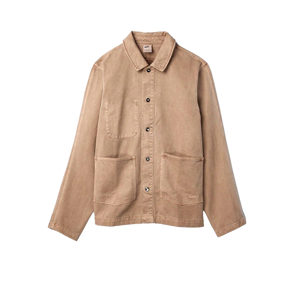 Nike Life Chore Coat Canvas Hemp Jacket Tan 2024 FZ6573-200 size Small Men's
